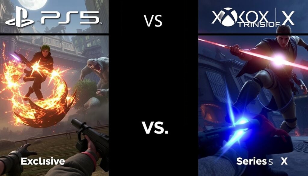 Gambar perbandingan game eksklusif PS5 dan Xbox Series X